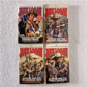 Vintage Jake Logan Action Western Romance Novel x4
